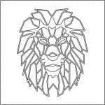 León geométrico - Vector descarganle para corte CNC y grabado laser gratis | Stanser