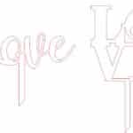 Decoraciones "Love" - Vector descarganle para corte CNC y grabado laser gratis | Stanser