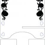 Base para celular "Flores" - Vector descarganle para corte CNC y grabado laser gratis | Stanser