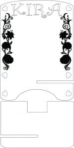 Base para celular «Flores»