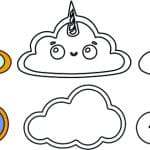 Nubes unicornio - Vector SVG DXF para CNC Router y Laser CO2 - Descargable gratis | Stanser