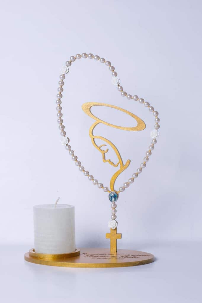 Porta velas «Virgen» — vector para corte CNC