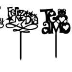 Cake toppers de cumpleaños 10 - Vector descarganle para corte CNC y grabado laser gratis | Stanser