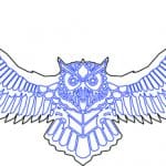 Búho volando - Vector descarganle para corte CNC y grabado laser gratis | Stanser