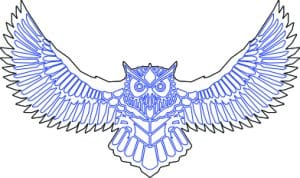 Búho volando