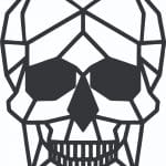 Calavera geométrica - Vector descarganle para corte CNC y grabado laser gratis | Stanser