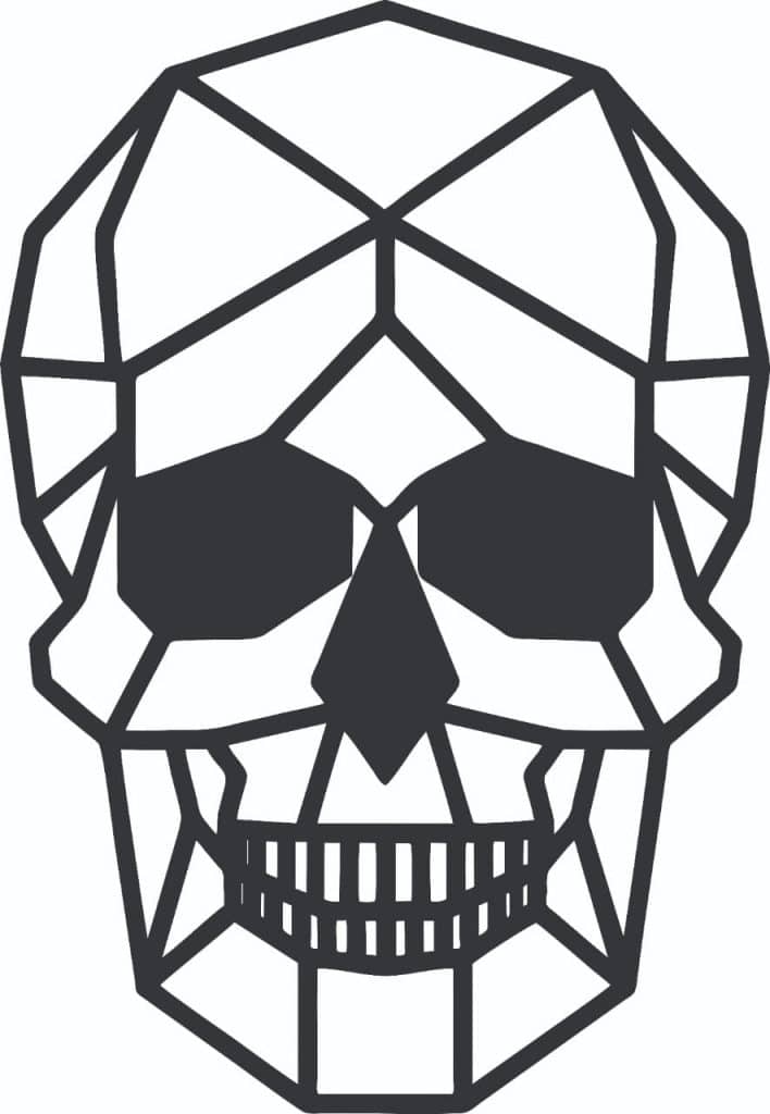 Calavera geométrica — vector para corte CNC