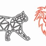 Gato y León - Vector descarganle para corte CNC y grabado laser gratis | Stanser