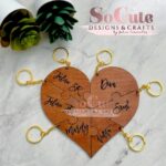 Juego de llaveros "Corazón" - Vector descarganle para corte CNC y grabado laser gratis | Stanser