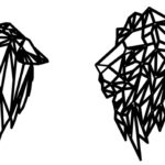 León y lobo aullando - Vector descarganle para corte CNC y grabado laser gratis | Stanser