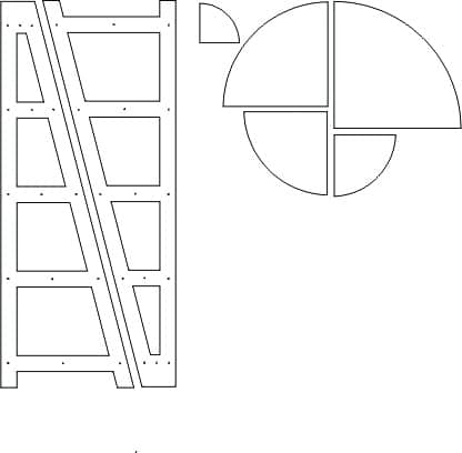 Mueble esquinero de 5 niveles