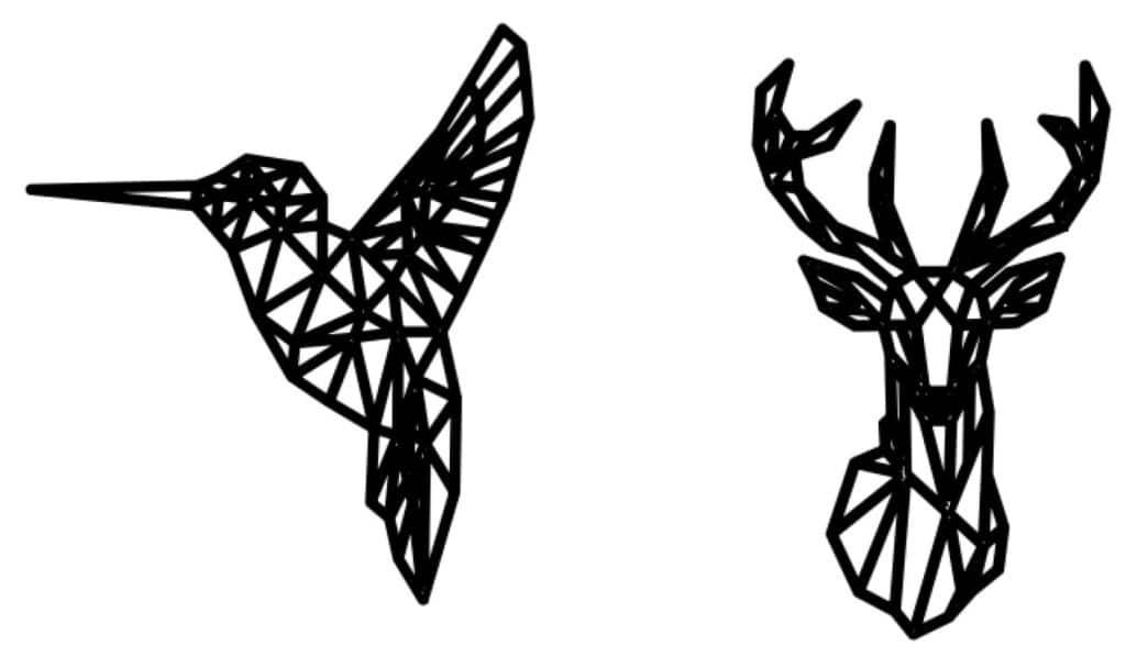Colibrí y alce — vector para corte CNC