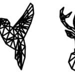Colibrí y alce - Vector descarganle para corte CNC y grabado laser gratis | Stanser