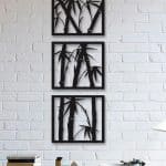 Tríptico de pared "Bambú" - Vector descarganle para corte CNC y grabado laser gratis | Stanser
