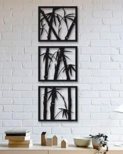 Tríptico de pared «Bambú»