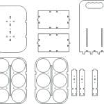 Rack para 6 latas - Vector descarganle para corte CNC y grabado laser gratis | Stanser