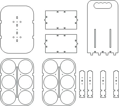 Rack para 6 latas