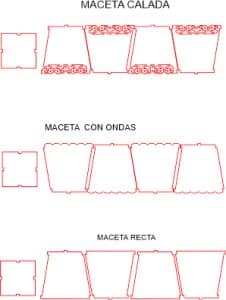 Trío de macetas para dulces