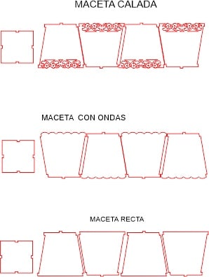 Trío de macetas para dulces