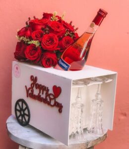 Caja para botella «Carrito de helados»