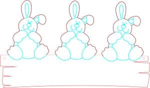 Decoración «Conejos de Pascua»