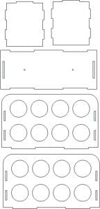 Caja porta rollos