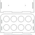 Caja porta rollos - Vector SVG DXF para CNC Router y Laser CO2 - Descargable gratis | Stanser