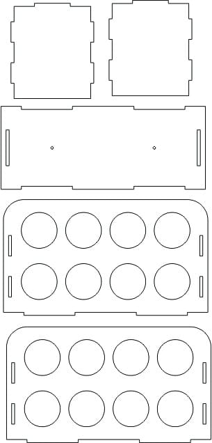 Caja porta rollos