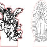 Virgen y Ángel - Vector SVG DXF para CNC Router y Laser CO2 - Descargable gratis | Stanser