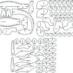 Cocodrilo armable - Vector descarganle para corte CNC y grabado laser gratis | Stanser