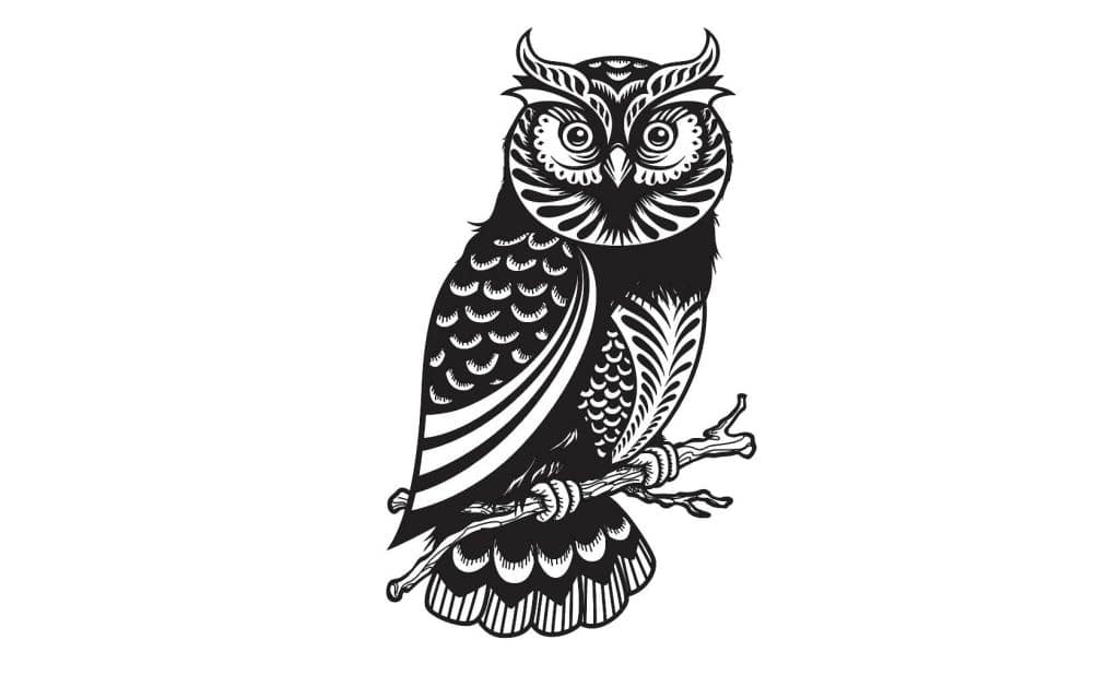 Imagen de Búho — vector para corte CNC