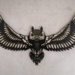 Búho al vuelo (de frente) - Vector descarganle para corte CNC y grabado laser gratis | Stanser