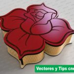 Caja "Rosa" - Vector SVG DXF para CNC Router y Laser CO2 - Descargable gratis | Stanser