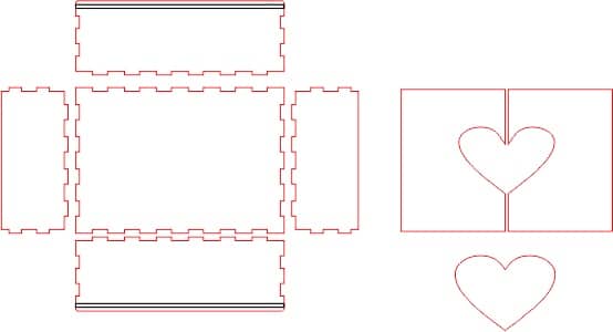 Caja con tapa de corazón