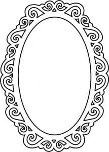 Espejo de pared ovalado