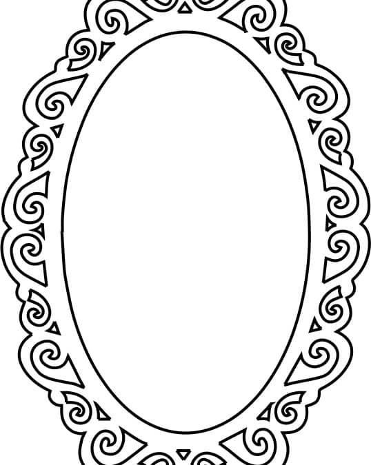 Espejo de pared ovalado