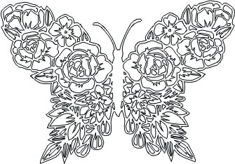 Mariposa floreada