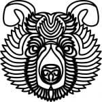 Oso de curvas - Vector descarganle para corte CNC y grabado laser gratis | Stanser