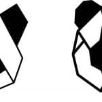 Pandas geométricos - Vector descarganle para corte CNC y grabado laser gratis | Stanser