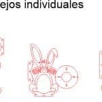 Conejos decorativos - Vector descarganle para corte CNC y grabado laser gratis | Stanser