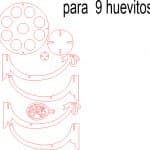 Estante para 9 huevos - Vector descarganle para corte CNC y grabado laser gratis | Stanser