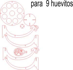 Estante para 9 huevos