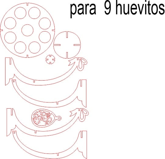 Estante para 9 huevos