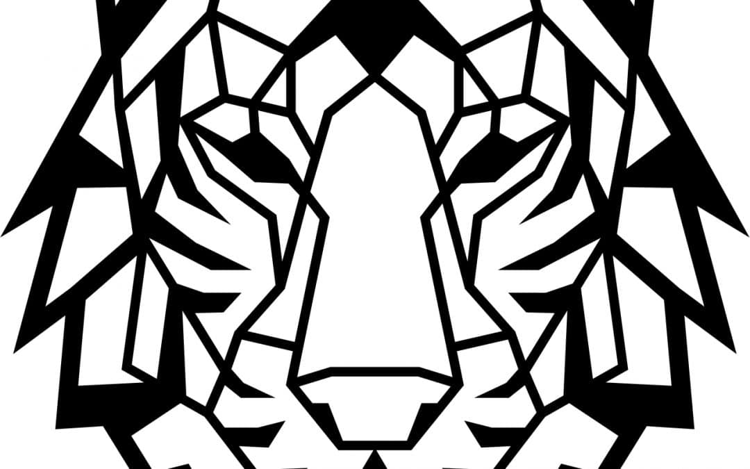 Tigre de bengala geométrico