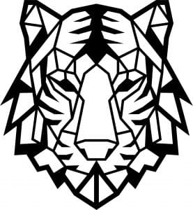 Tigre de bengala geométrico
