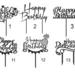 Topper "Happy Birthday" 6 - Vector descarganle para corte CNC y grabado laser gratis | Stanser