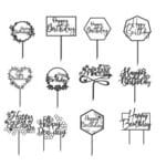 Toppers "Happy Birthday" 16 - Vector descarganle para corte CNC y grabado laser gratis | Stanser