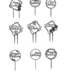 Toppers "Happy Birthday" 18 - Vector descarganle para corte CNC y grabado laser gratis | Stanser