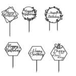 Toppers "Happy Birthday" 19 - Vector descarganle para corte CNC y grabado laser gratis | Stanser