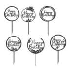 Toppers "Happy Birthday" 10 - Vector descarganle para corte CNC y grabado laser gratis | Stanser
